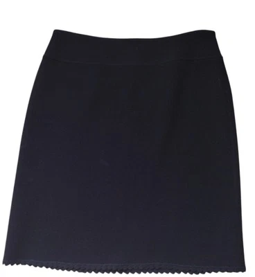 Falda Max Studio Mujer 6 Negra Edición Especial Dobladillo Crochet Oficina Carrera Foto 1 de 4