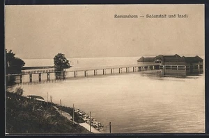 Ansichtskarte Romanshorn, Badanstalt und Inseli  - Bild 1 von 2