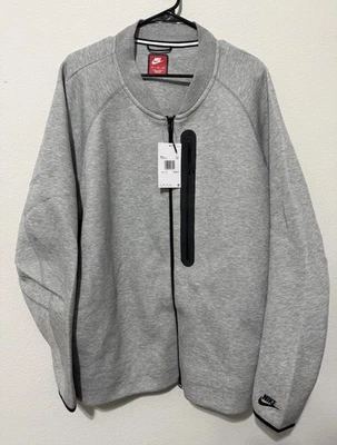 Chaqueta de bombardero Nike Sportswear Tech polar para hombre 3XL gris FB8008-063 NUEVA CON ETIQUETAS nueva Foto 1 de 4