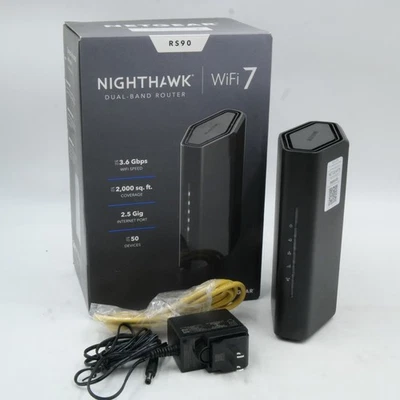 NETGEAR Nighthawk Dual-Band WiFi 7 Router (RS90) USED* FREE SHIPPING! - Image 1 of 4