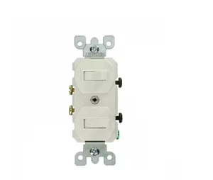 Leviton 20A handelsübliche zweipolige Kippschalter weiß 5334-W - Bild 1 von 3