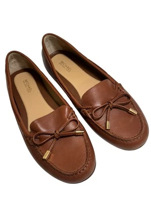 Mocasines planos Michael Kors Sutton coñac mocasín con lazo talla 8,5 Lk ¡Nuevo! Foto 1 de 4