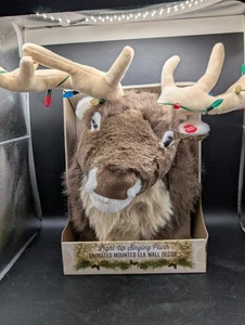 Musical Elk Singing Mounted Elk Head Moving Mouth sings christmas songs! NEW! - Picture 1 of 3