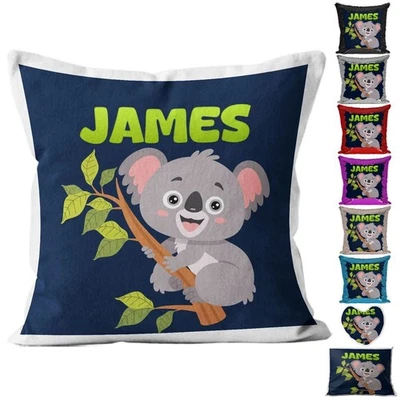 Personalised Koala Cushion Sequin Cushion Pillow Printed Birthday Gift 22 - Image 1 of 4
