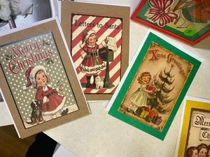 Wählen Sie aus 11 Weihnachtskarten im Vintage-Stil mit Umschlägen $3ea $5 für 2 - Bild 1 von 4