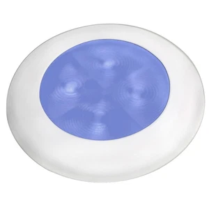 Hella Marine Slim Line LED 'Enhanced Brightness' Round Courtesy Lamp - Blue LED - Picture 1 of 1