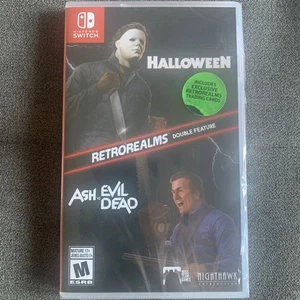 Halloween & Ash vs Evil Dead Retro Realms Double Feature Nintendo Switch, Sealed - Picture 1 of 8