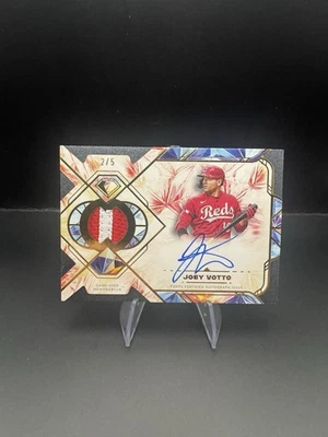 2025 Topps Diamond Icons Joey Votto Auto Relic /5 Reds SSP Game Used Patch - Image 1 of 4