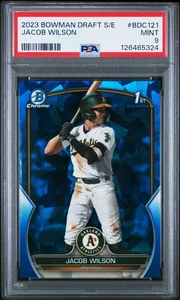Jacob Wilson 2023 Bowman Draft Sapphire Edition #BDC121 PSA 9, envío gratuito - Imagen 1 de 2