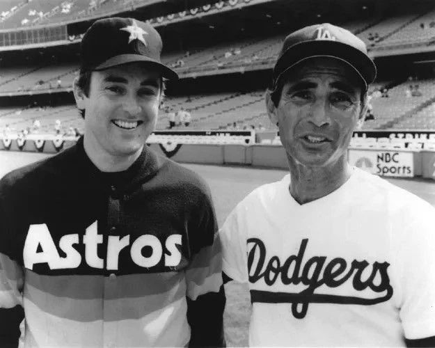Houston Astros NOLAN RYAN & LA Dodgers SANDY KOUFAX - 8" x 10" Photo Print - Image 1 of 1