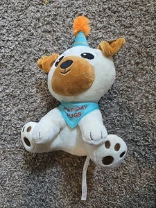 Birthday Pugs Plush Puppy Dog American Greetings 9" Brown Cream Hat Bandana 9" - Picture 1 of 4