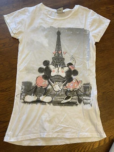 Camicia da donna Topolino e Minnie Kissing Paris Torre Eiffel taglia S - Foto 1 di 4
