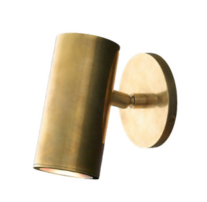 Restoration Hardware Lacquered Burnished Brass Champeaux Wall Sconce