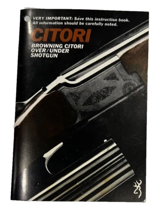 Browning Citori 1985 o/U manual del propietario tamaño de bolsillo 40 páginas Foto 1 de 4