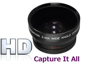 Hi Def 0.43x Wide Angle With Macro Lens For Fujifilm Finepix HS35EXR HS50EXR - Picture 1 of 6