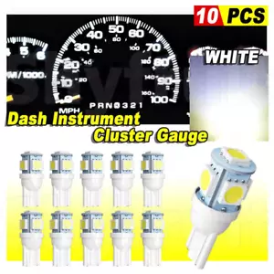 10X Gauge Cluster LED Dashboard Bulbs WHITE For Chevy 73-87 C10 C20 C30 Truck - Foto 1 di 9