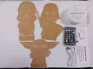3D Lampe Illusion mit Star Wars Figuren NEU - Bild 1 von 5