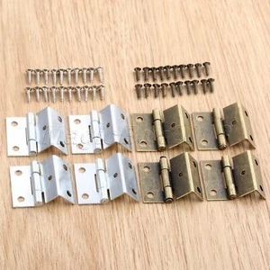 4pc Classical Hinges Jewelry Box Cabinet Wardrobe Decorative Hardware 25*15*12mm - Picture 1 of 14