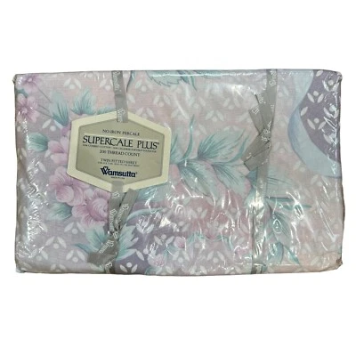 NOS New Vintage Wamsutta No-Iron Supercale Plus TWIN Fitted Sheet Pastel - Image 1 of 4