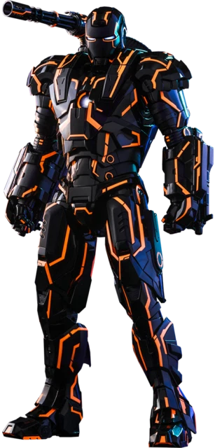 Hot Toys MMS 553 D35 Iron Man 2 War Machine Neon Tech Orange Diecast
