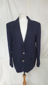 Ladies Jacket, Burberry's, Navy, Wool, 44" Bust, 28" Length, 0610 - Picture 1 of 6