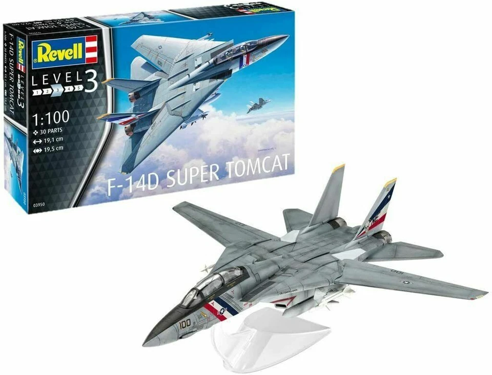 REVELL 1:100 KIT DA MONTARE - AEREO F-14D SUPER TOMCAT ART 03950 - Immagine 1 di 1