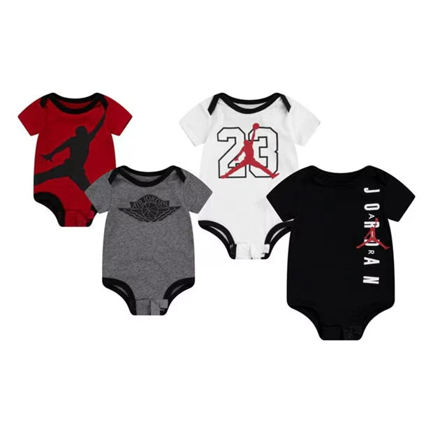 4er SET Baby Set Body  Strampler Jordan Nike 0-12Monate Geschenk Neugeborene - Bild 1 von 1