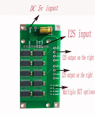 Placa de cambio decodificadora NOS DAC/I2S NOS y conversión de datos I2S alineada a la derecha Foto 1 de 2