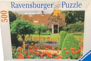Ravensburger 500pc Springtime Garden, Chenies Manor, Bucks 2006 jigsaw puzzle - Picture 1 of 3