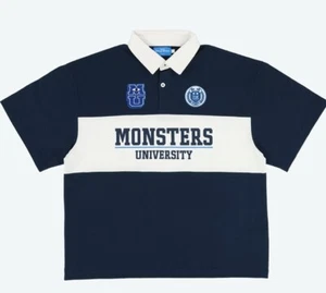 Japan Tokyo Disney Monsters University Inc Rugger T-shirt Navy Size S M L - Picture 1 of 4