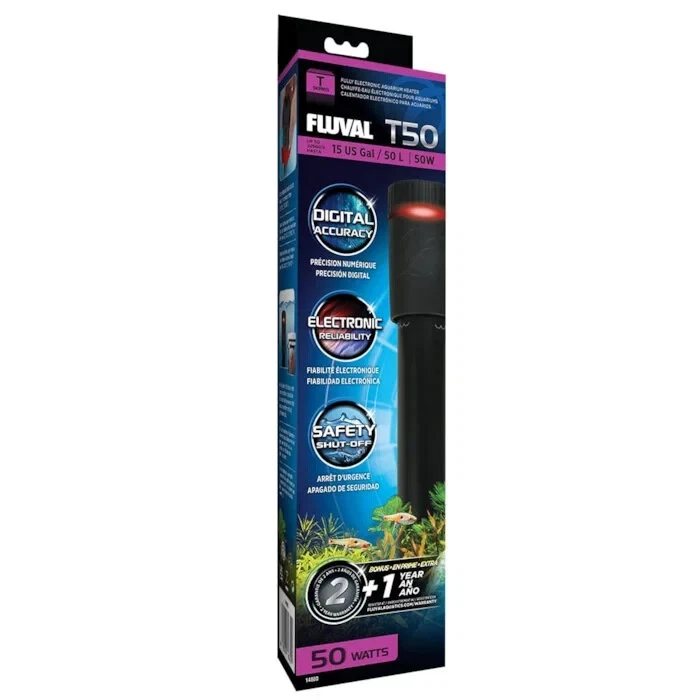 Fluval T50 Fully Electronic Aquarium Heater 50 watt - Image 1 of 4