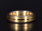Herren 18K Gold zweifarbig gebürstetes Design Ringband