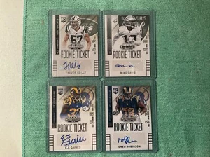 2014 Panini Contenders FOOTBALL RCAuto LOT Mike Davis ,GREG,E.J.,TREVO NM MINT - Picture 1 of 7