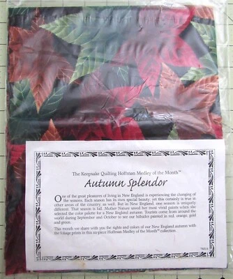 Recuerdo Acolchado Hoffman Medley del Mes (6) Cuartos de Grasa "Esplendor de Otoño" Foto 1 de 2
