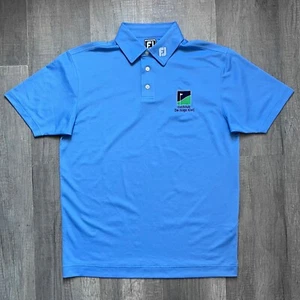 Camisa FootJoy Para Hombres Grande Azul Calce Atlético Sólido Piqué Tour Cuello De Hoge Kleji - Imagen 1 de 13