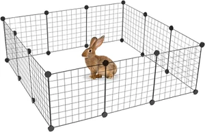 Pet Playpen, Foldable Metal Exercise Pen | Small Animal Cage Indoor/Outdoor Meta - Picture 1 of 8