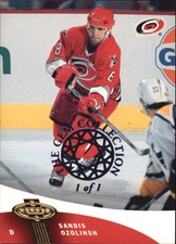 2000-01 UD Heroes NSCC Gem Coll Blue  #23 Sandis Ozolinsh Hurricanes/1 F16784