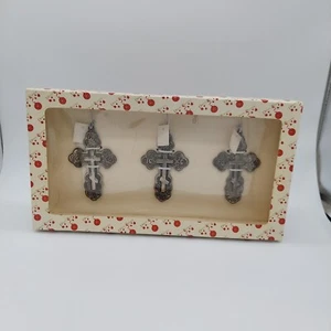 Set of Three St. Olga Cross Christmas Ornaments - Picture 1 of 3
