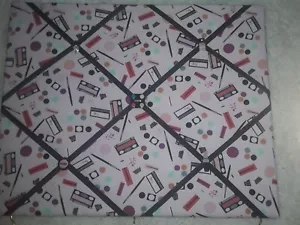 Cute MAC Makeup Themed Memory Board with Matching Accent Buttons - Picture 1 of 2