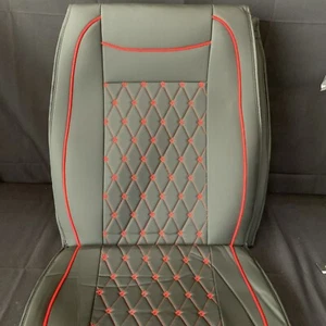 Cubierta de asiento de cuero negro/rojo para Chevy Silverado GMC Sierra 2007-2022 1500 - Imagen 1 de 5