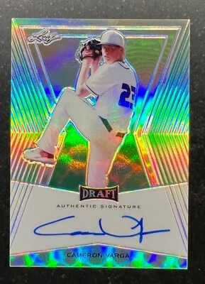2014 Leaf Metal Draft Prismatic Green Cameron Varga Autograph 8/10 - Image 1 of 2