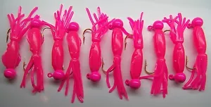 SALMON JIGS HUMPY PINK GLOW 5/8oz B2 CUSTOM LURE EAGLE CLAW HOOKS WA, OR, CA, AK - Picture 1 of 12
