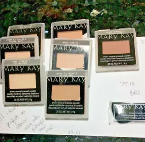 Mary Kay Sheer Mineral Pressed Powder~U pick Ivory 1,2, Beige 1,2,Bronze 1,2 NIP - Picture 1 of 9