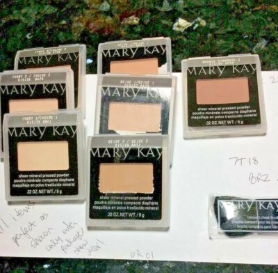 Mary Kay Sheer Mineral Pressed Powder~U pick Ivory 1,2, Beig 1,2,Bronze 1,2 BNIP - Image 1 of 4
