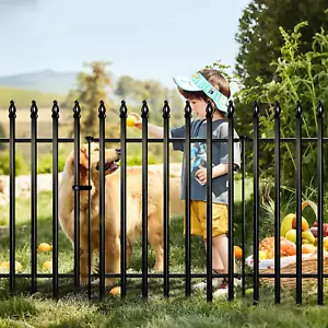 Metal Garden Fence Decorative Fence 32 High X 24 Inch Wide (5 Panels, Total Leng - Picture 1 of 12