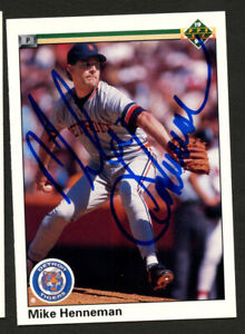 Mike Henneman #537 signed autograph auto 1990 Upper Deck Baseball Card