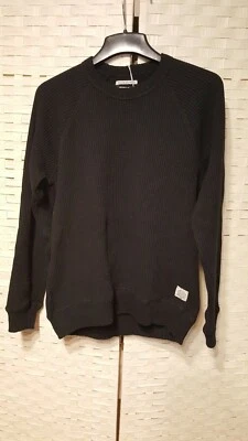 Suéter Lucky Brand Cuello Redondo Tejido Waffle My Good Luck Nuevo Con Etiquetas Talla Pequeña Negro Foto 1 de 4