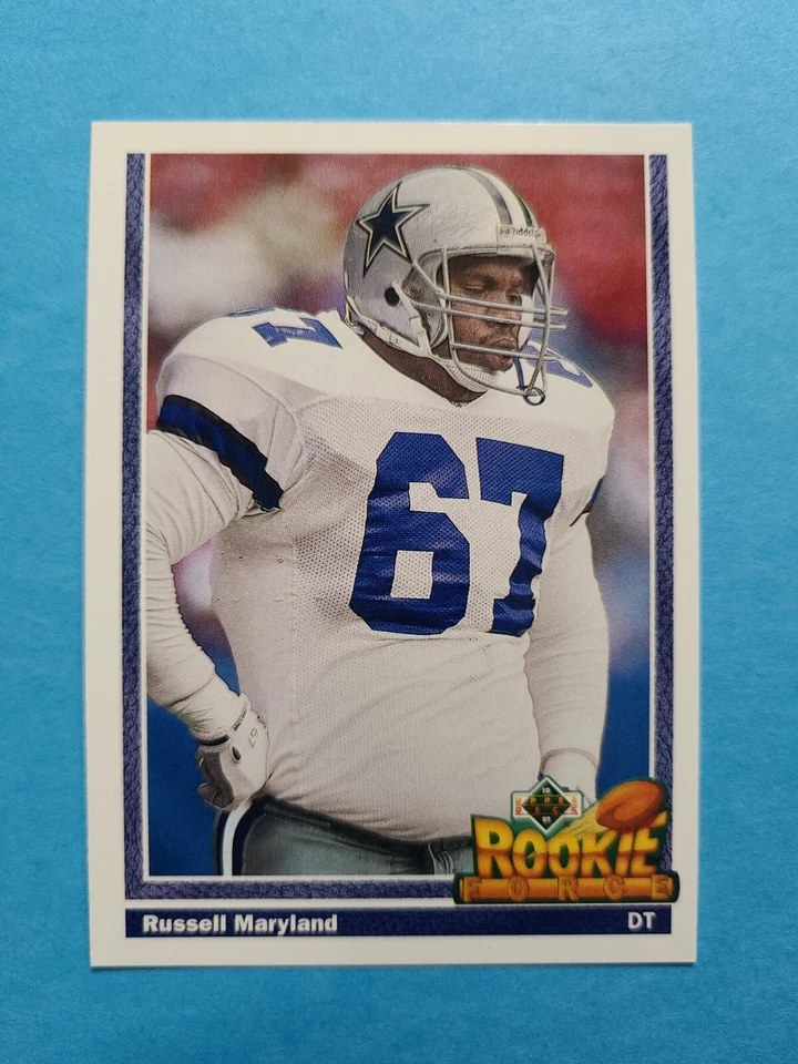 RUSSELL MARYLAND 1991 UPPER DECK FOOTBALL CARD # 636 F4774 - Image 1 of 1