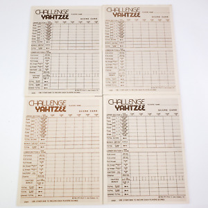 ES Lowe CHALLENGE YAHTZEE Score Sheets Pads Replacement Part 60 Sheets unmarked