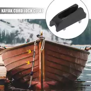 2X Nylon Jam Cleat Self-lock Rope Cord Tensioner Kayak Canoe Rudder Skeg Control - Picture 1 of 9